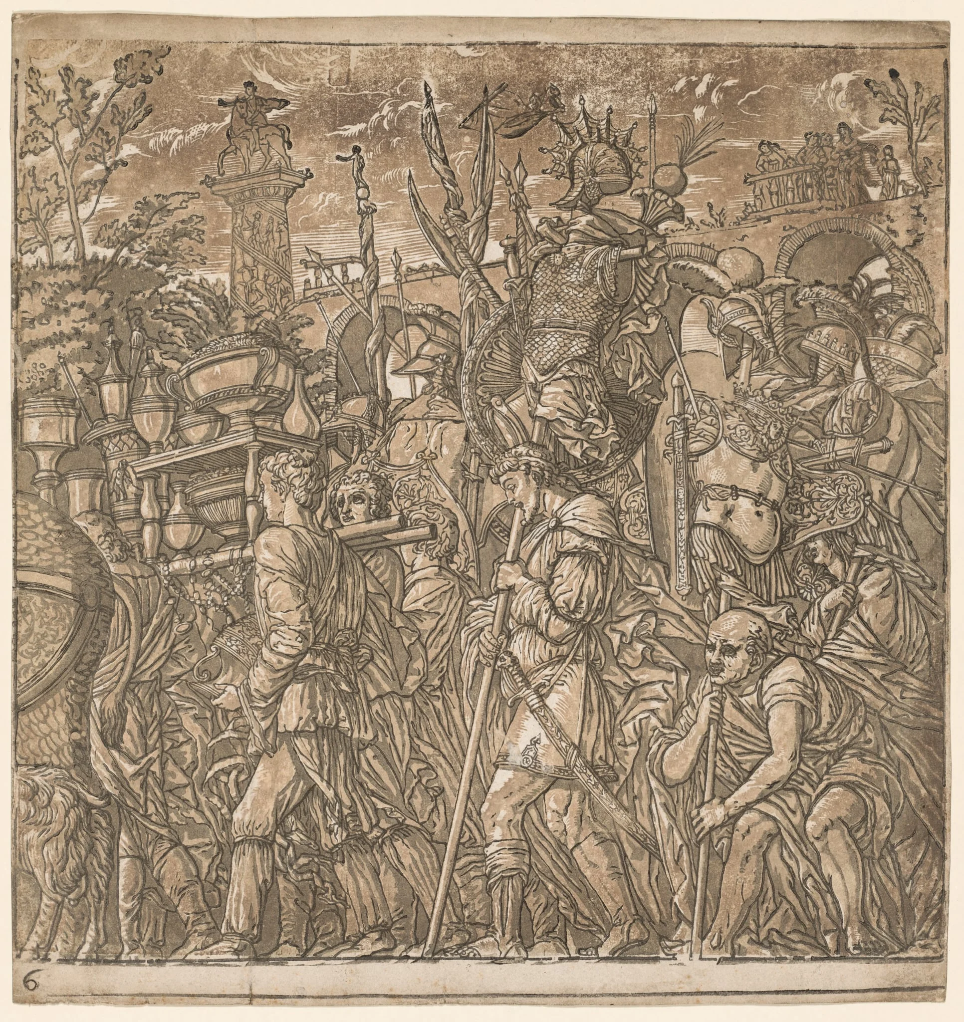 The Triumph of Julius Caesar:  Soldiers Carrying Vases and Trophies of War