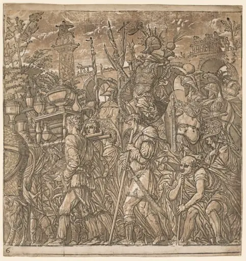 The Triumph of Julius Caesar:  Soldiers Carrying Vases and Trophies of War