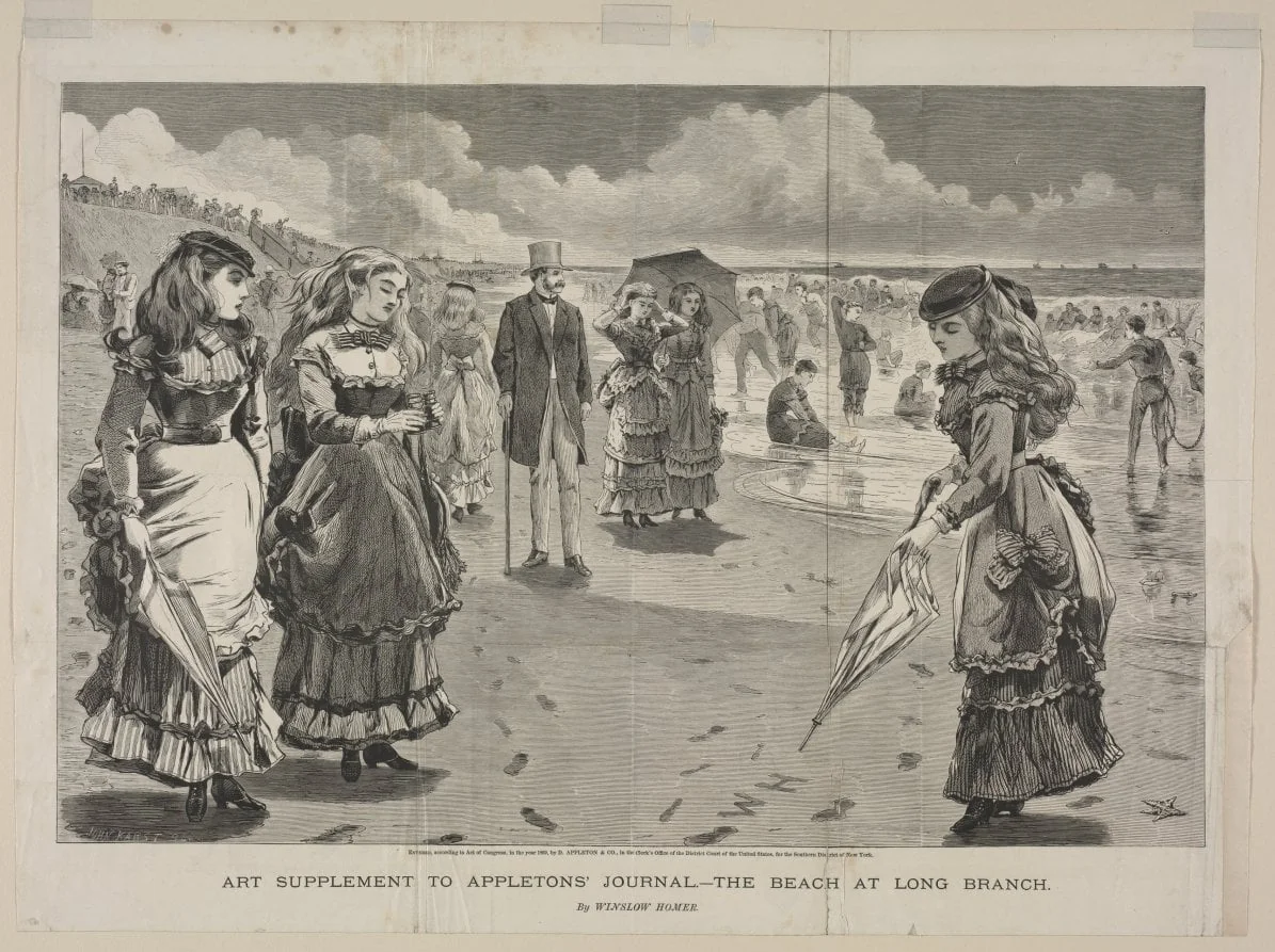 The Beach at Long Branch, by Winslow Homer, 1869