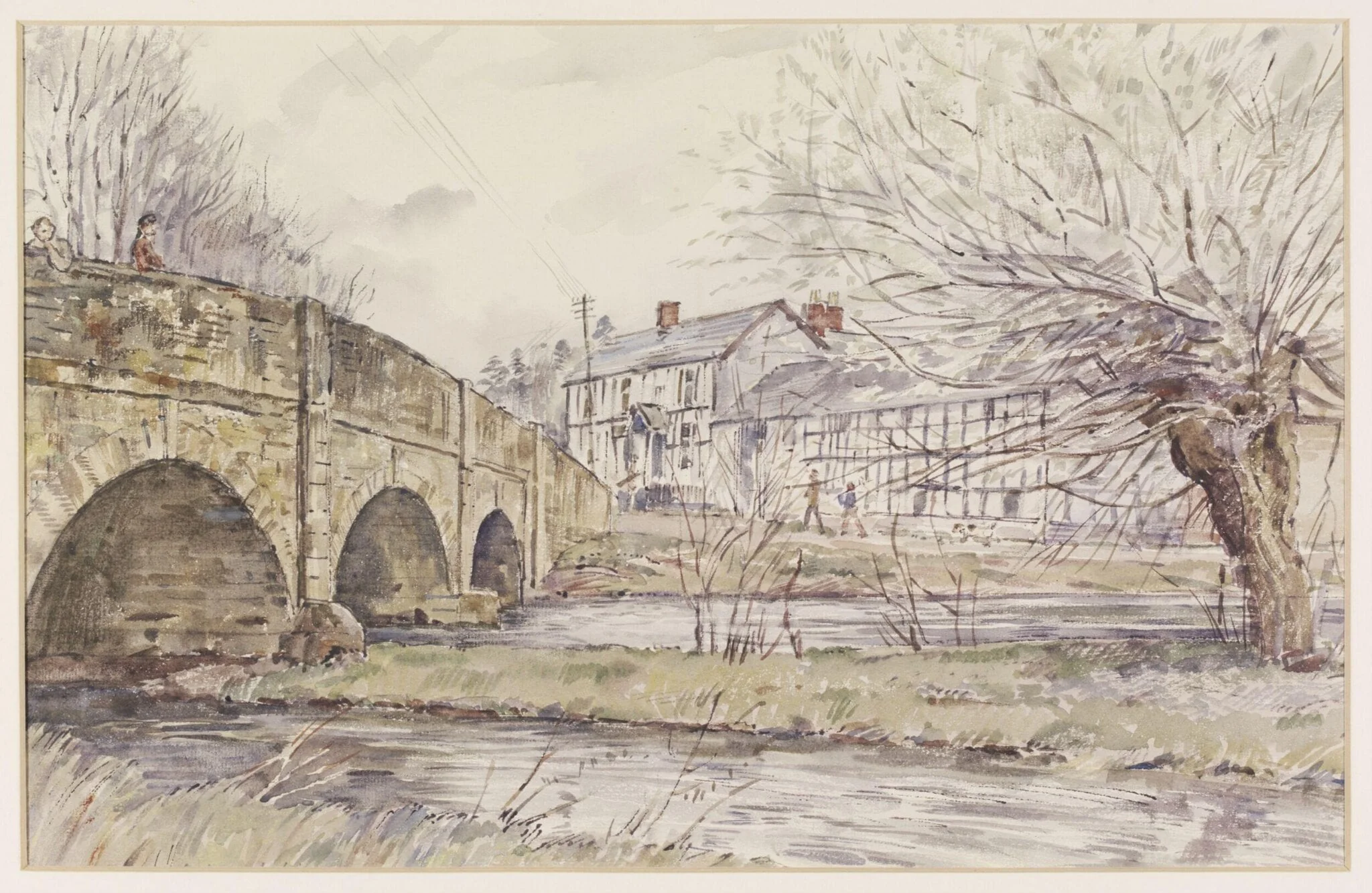 Aymestry, by Lines, watercolor, 1942