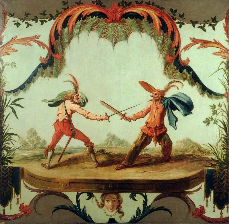 Taglia Cantoni and Fracasso, by Andien de Clermont, oil, 1742