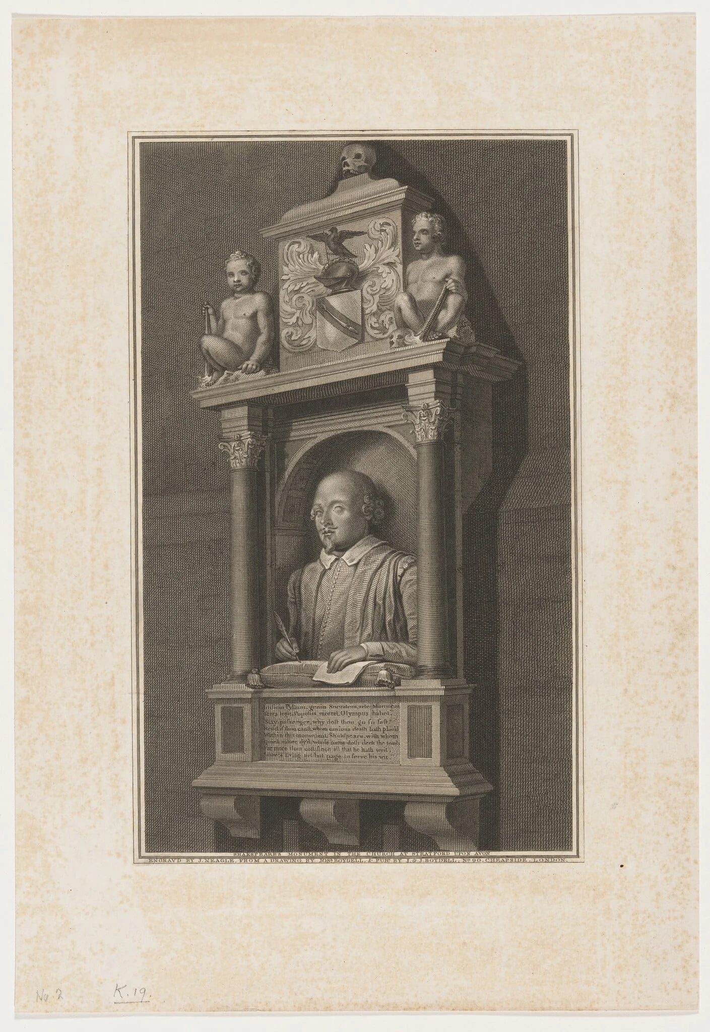 Shakespeare Monument in Church at Stratford-on-Avon