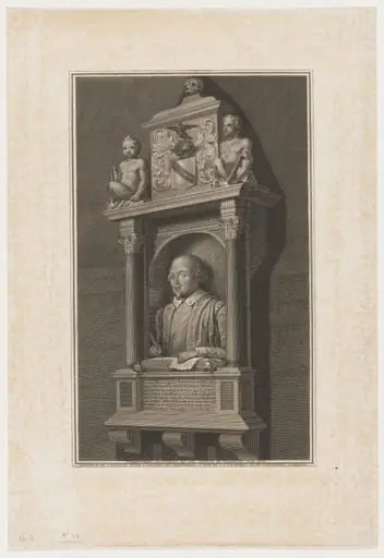 Shakespeare Monument in Church at Stratford-on-Avon