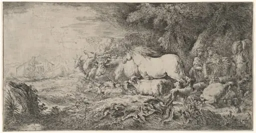The Animals Going toward the Ark