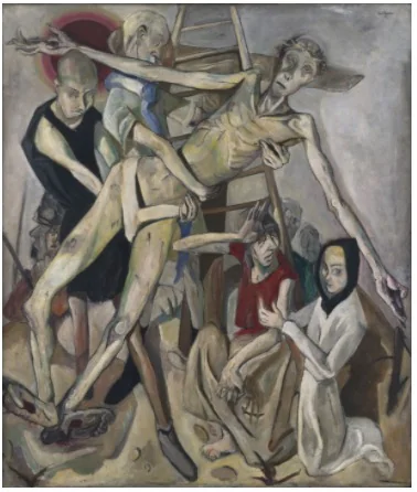Descent from the Cross, by Max Beckmann, oil, 1917