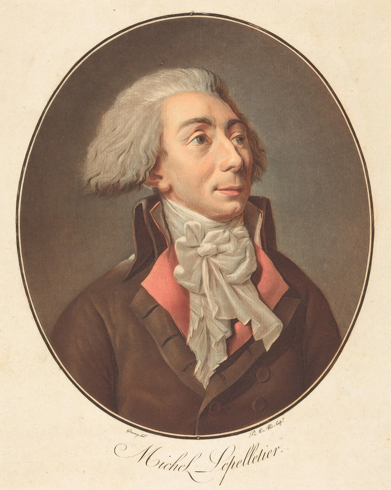 Michel Lepelletier, by Pierre-Michel Alix, ink, 1794