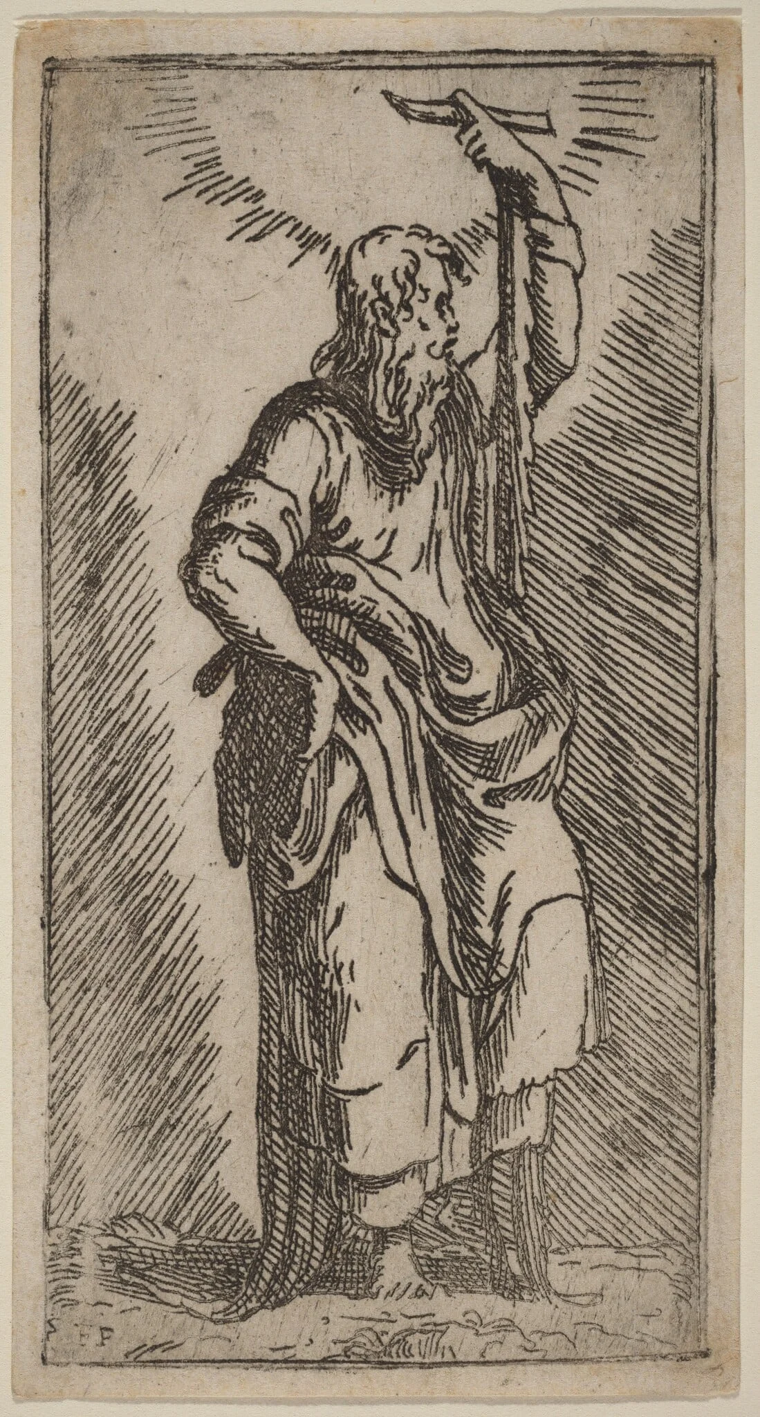 Saint Simon, by Master F.P., ink, 1540