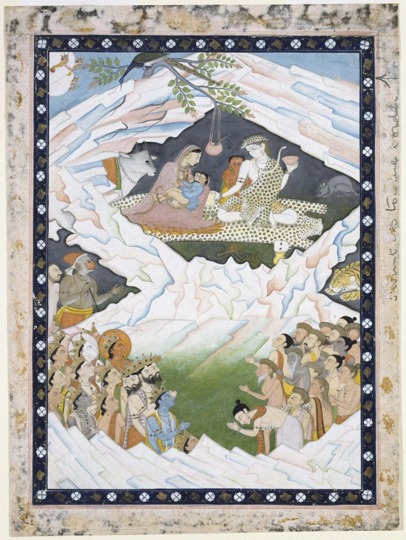 Shiva and Parvati, by Unknown, paint, 1810