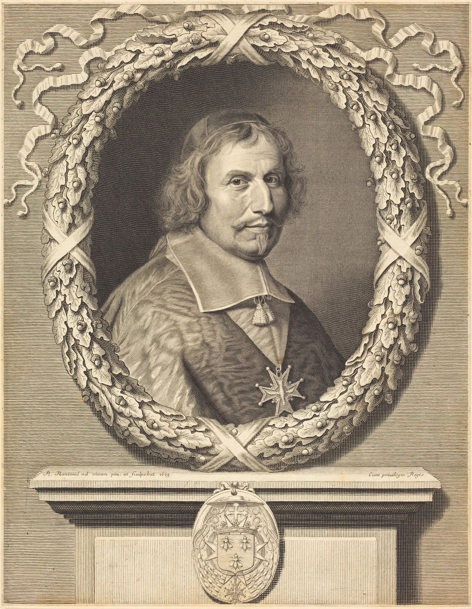 Cardinal Antonio Barberini, by Robert Nanteuil, ink, 1663