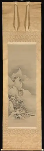 狩野探幽筆　神農・夏冬山水図|Winter Landscape