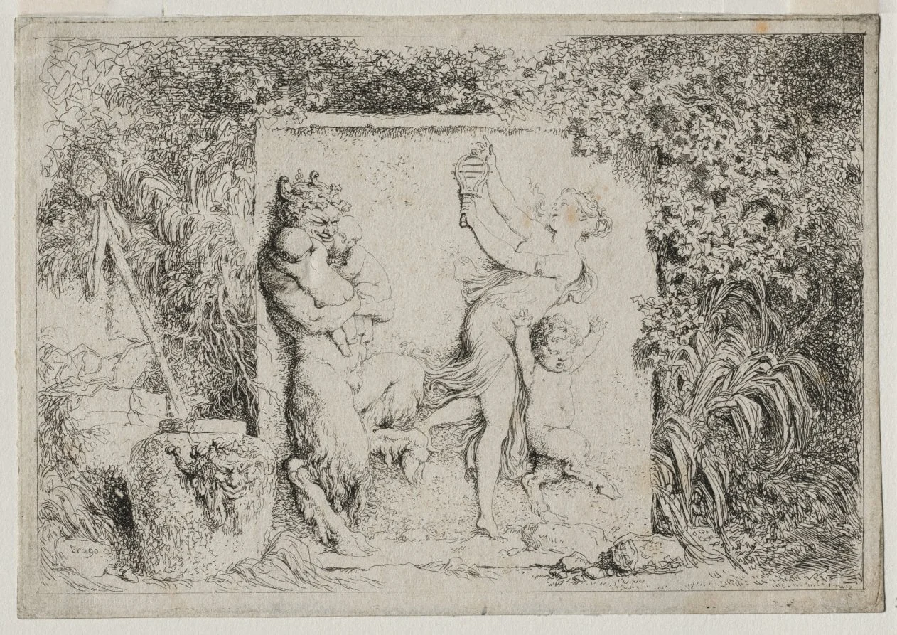 Bacchanales: The Satyr's Dance, by Jean Honoré Fragonard, 1763