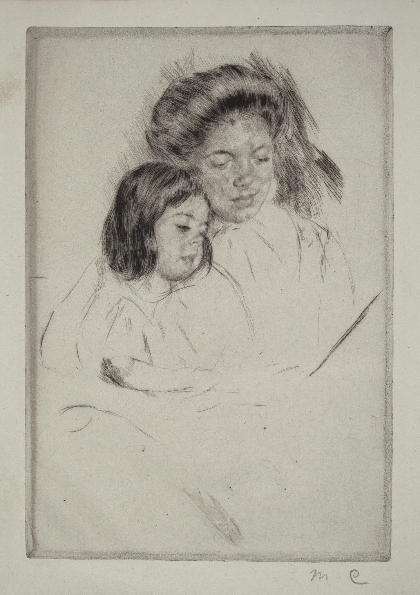 The Picture Book (No. 1), by Mary Cassatt, ink, 1901