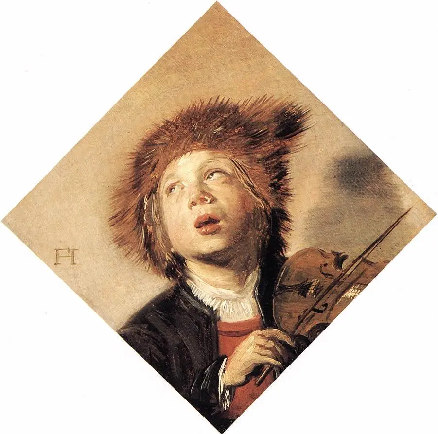 Boy playing a violin