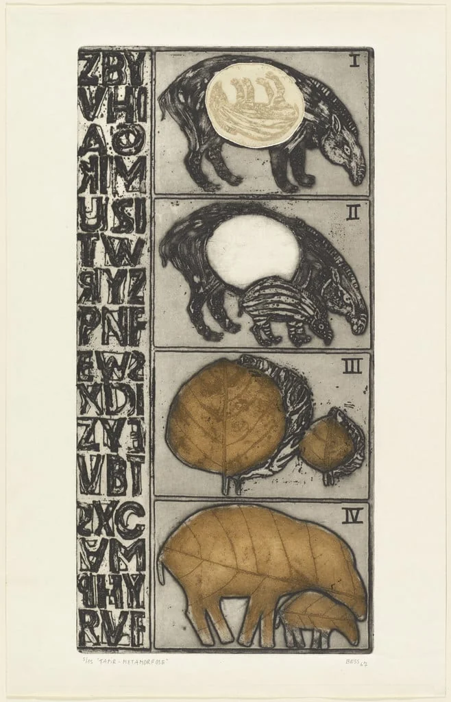 Untitled, by Ruth Bessoudo Courvoisier, ink, 1967
