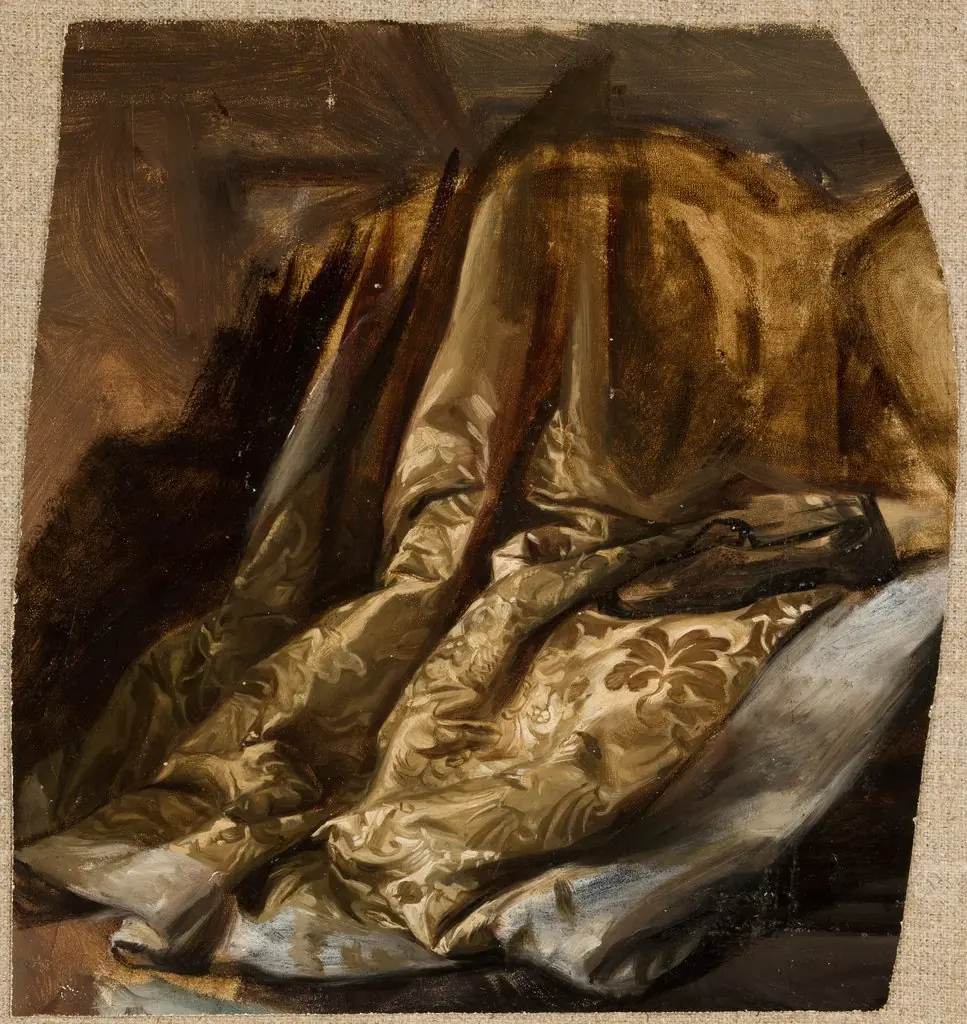 Fragment of the Cover of Quinn's Bed. Study to the Painting "The Death of Barbara Radziwiłł"