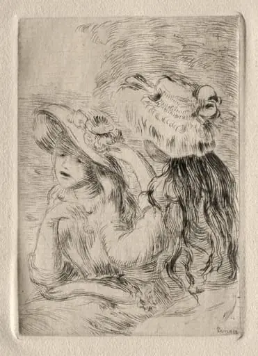 The Hatpin (Berthe Morisot's Daughter and Her Cousin), 1st plate