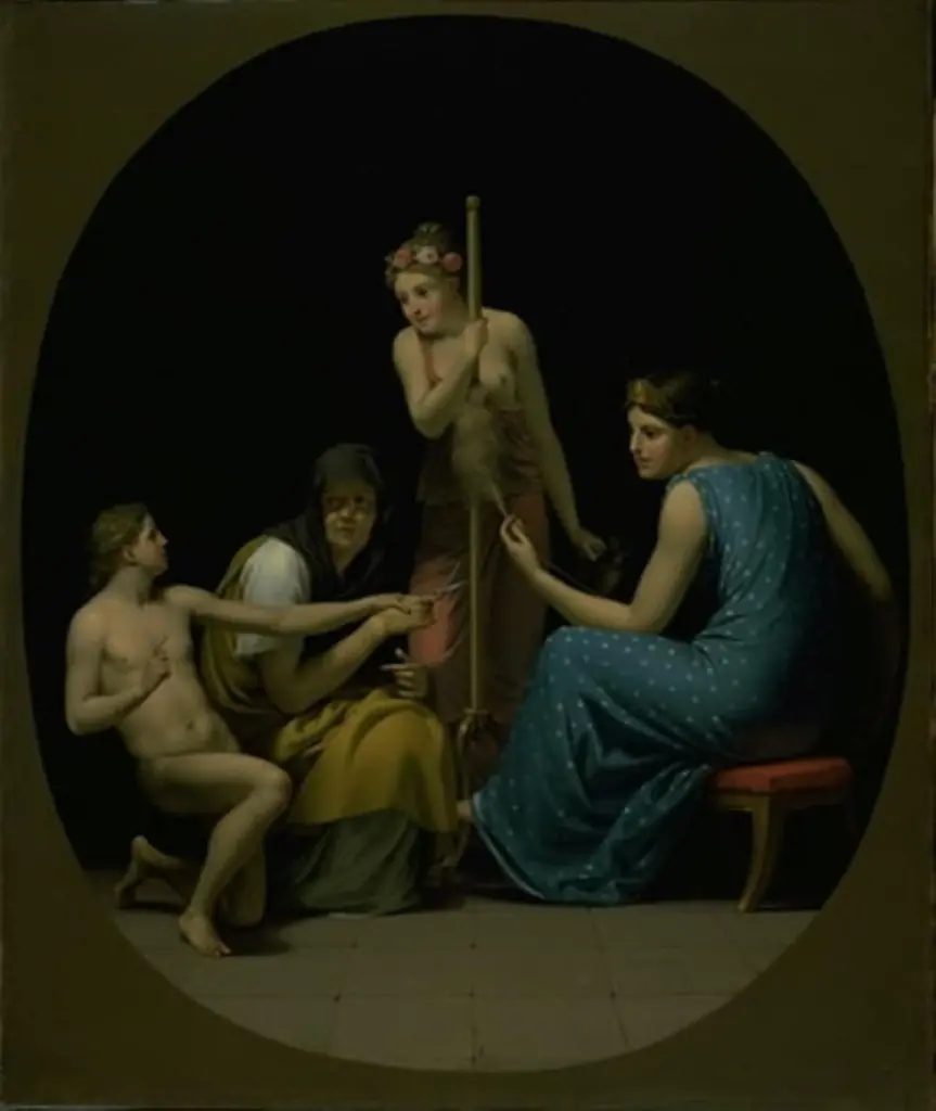 The Parcae: Clotho, Lachesis and Atropos Spinning the Thread of Life