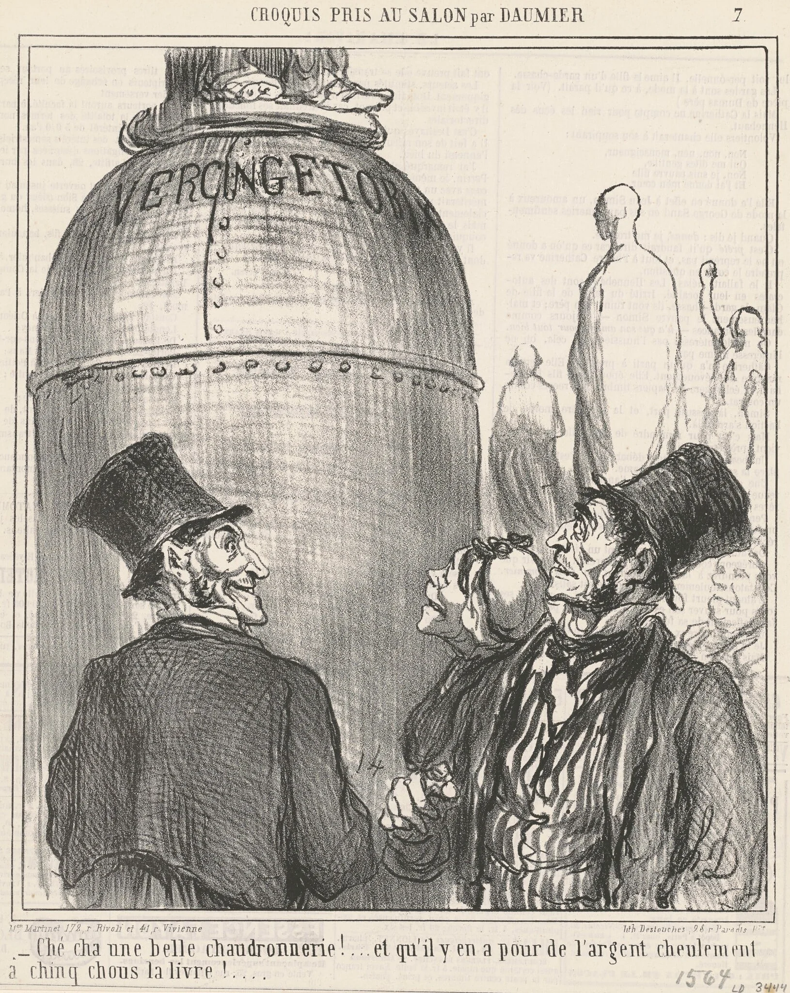 Ché cha une belle chaudronnerie!, by Honoré Daumier, ink, 1865