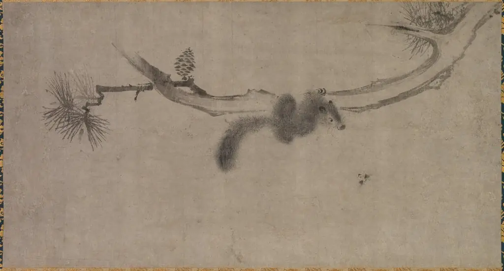 Squirrel on a Pine Branch