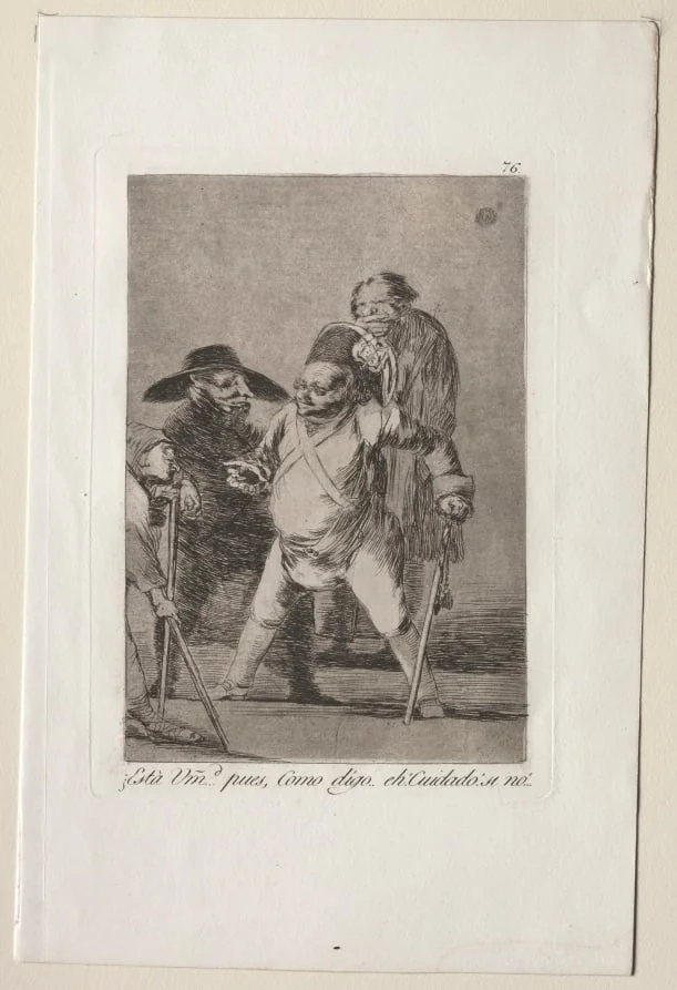 You understand?...Well, as I say...eh!  Look out!  Otherwise..., Plate 76, by Francisco Goya, 1799