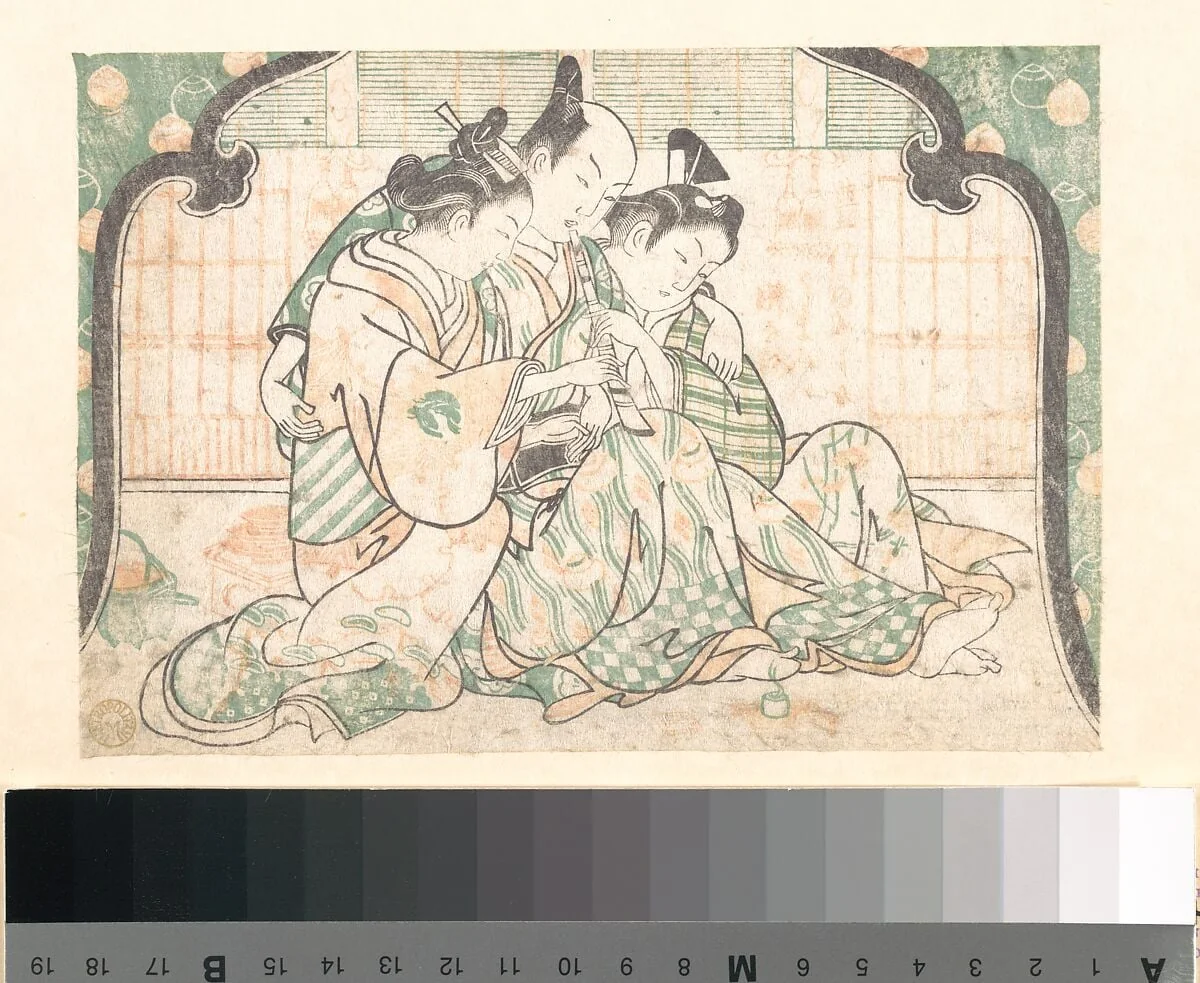 Untitled, by Okumura Masanobu, ink, 1749