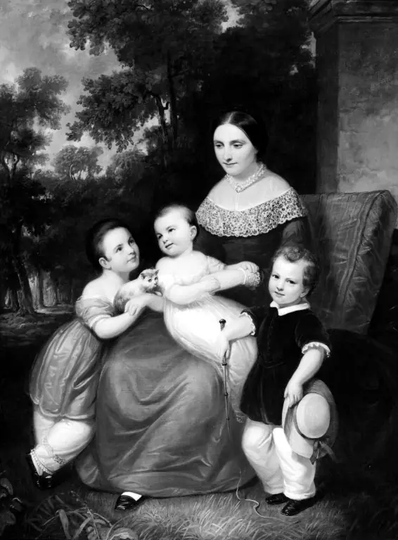 Ellen Almira Low and Her Three Children