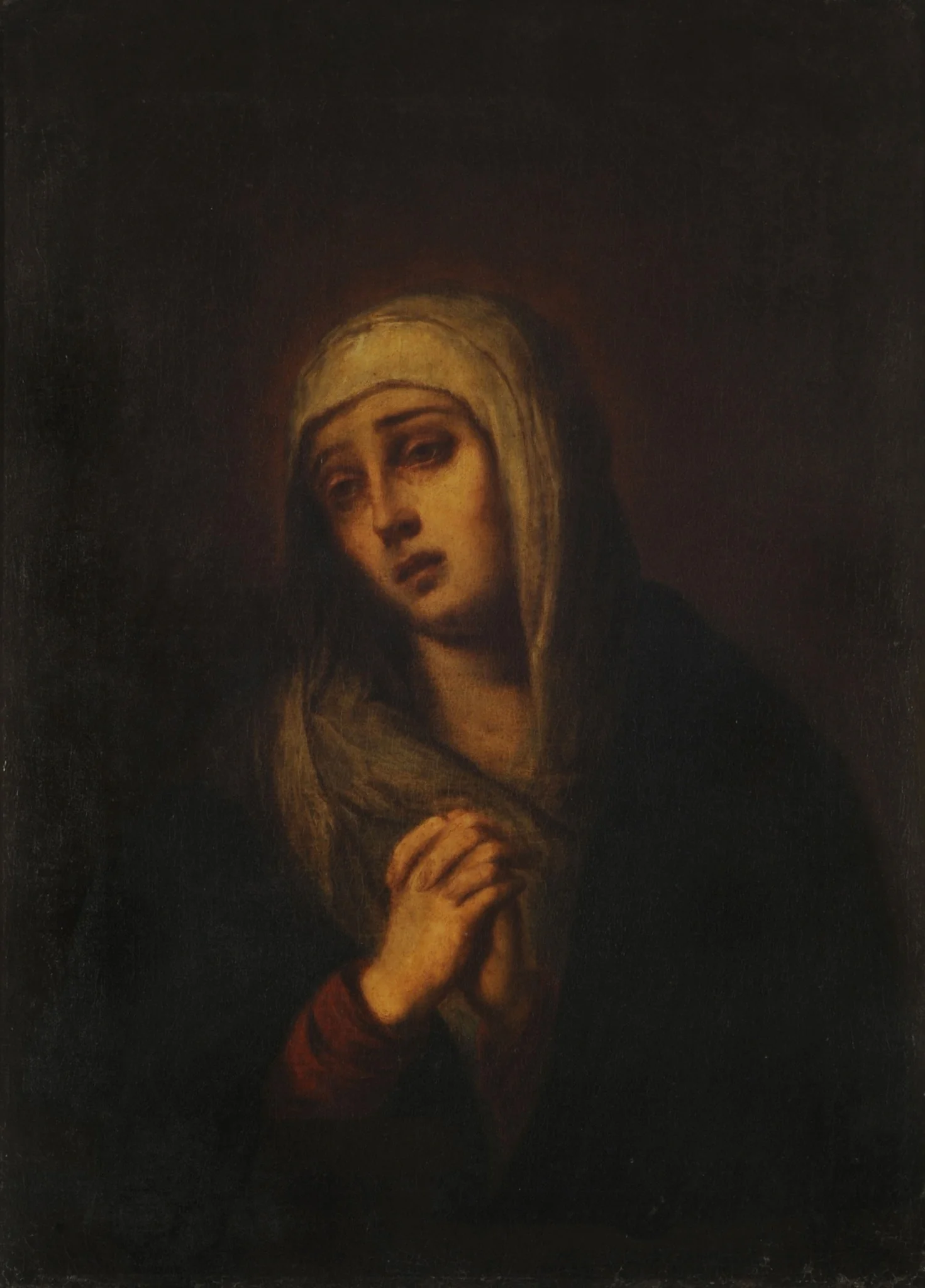 The grieving mother, by Unknown, oil
