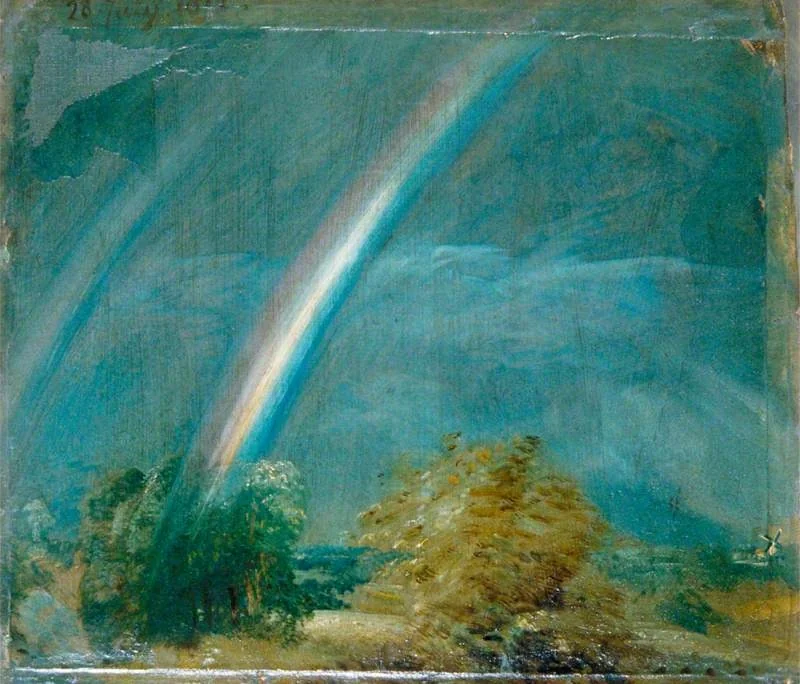 Landscape with a Double Rainbow, by John Constable, unspecified, 1812