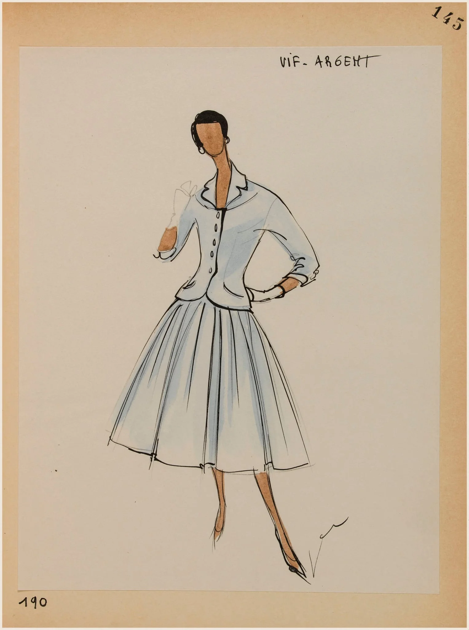 Vif-argent, by Carven, 1956