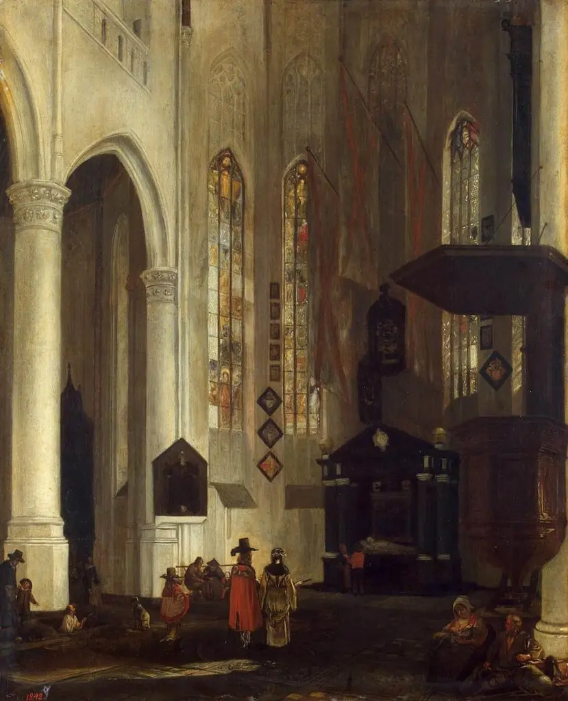 Old Church (Oudekerk) in Delft with the Tomb of Admiral Pieter Pieterszoon Hein (Heyn)