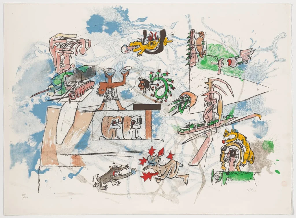 Untitled, by Roberto Matta, ink, 1978