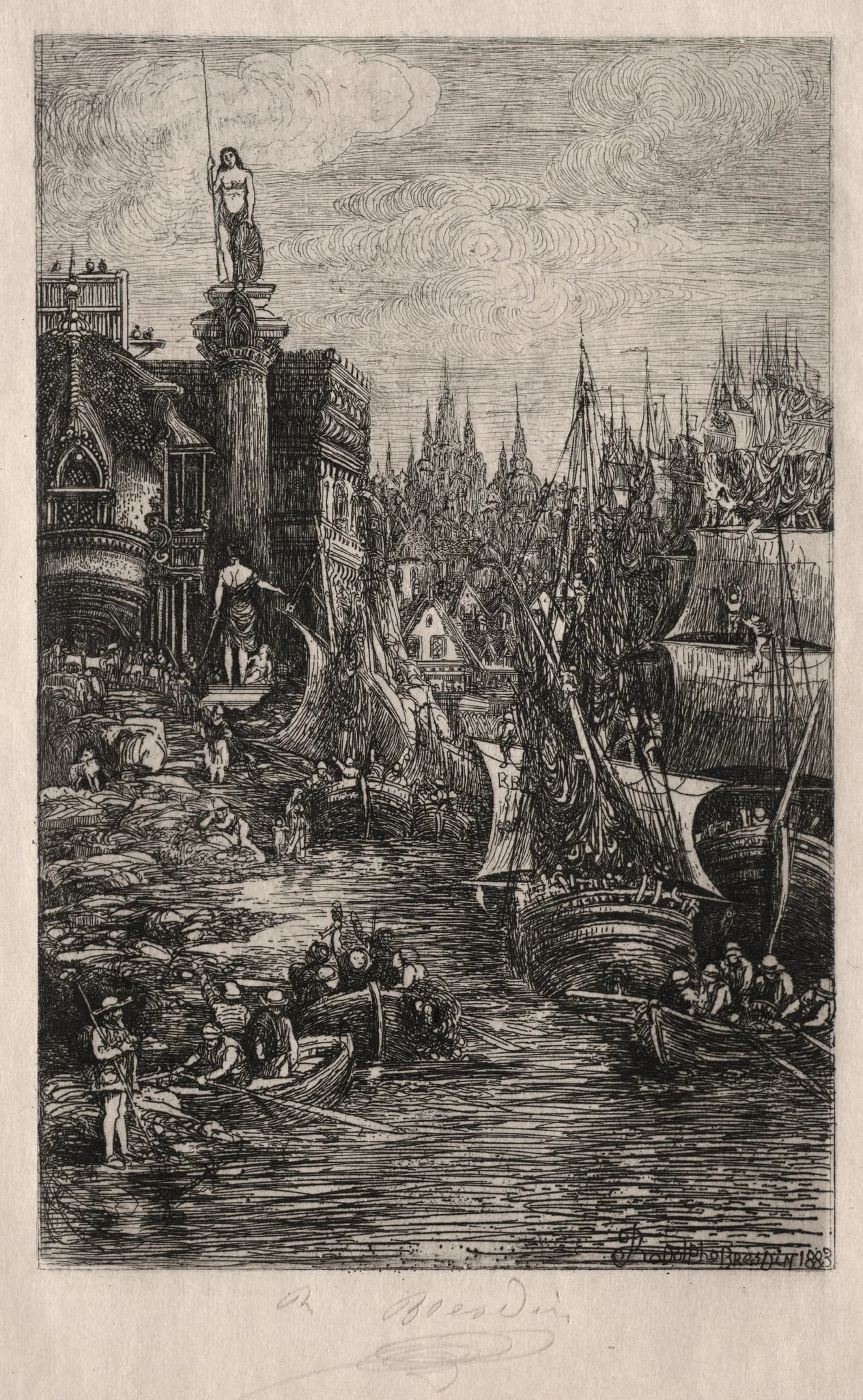 My Dream, by Rodolphe Bresdin, 1883