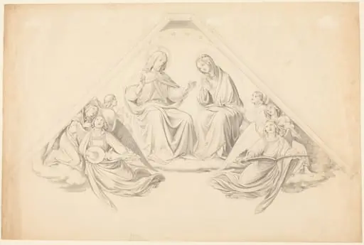 Christ and the Virgin with Music-Making Angels
