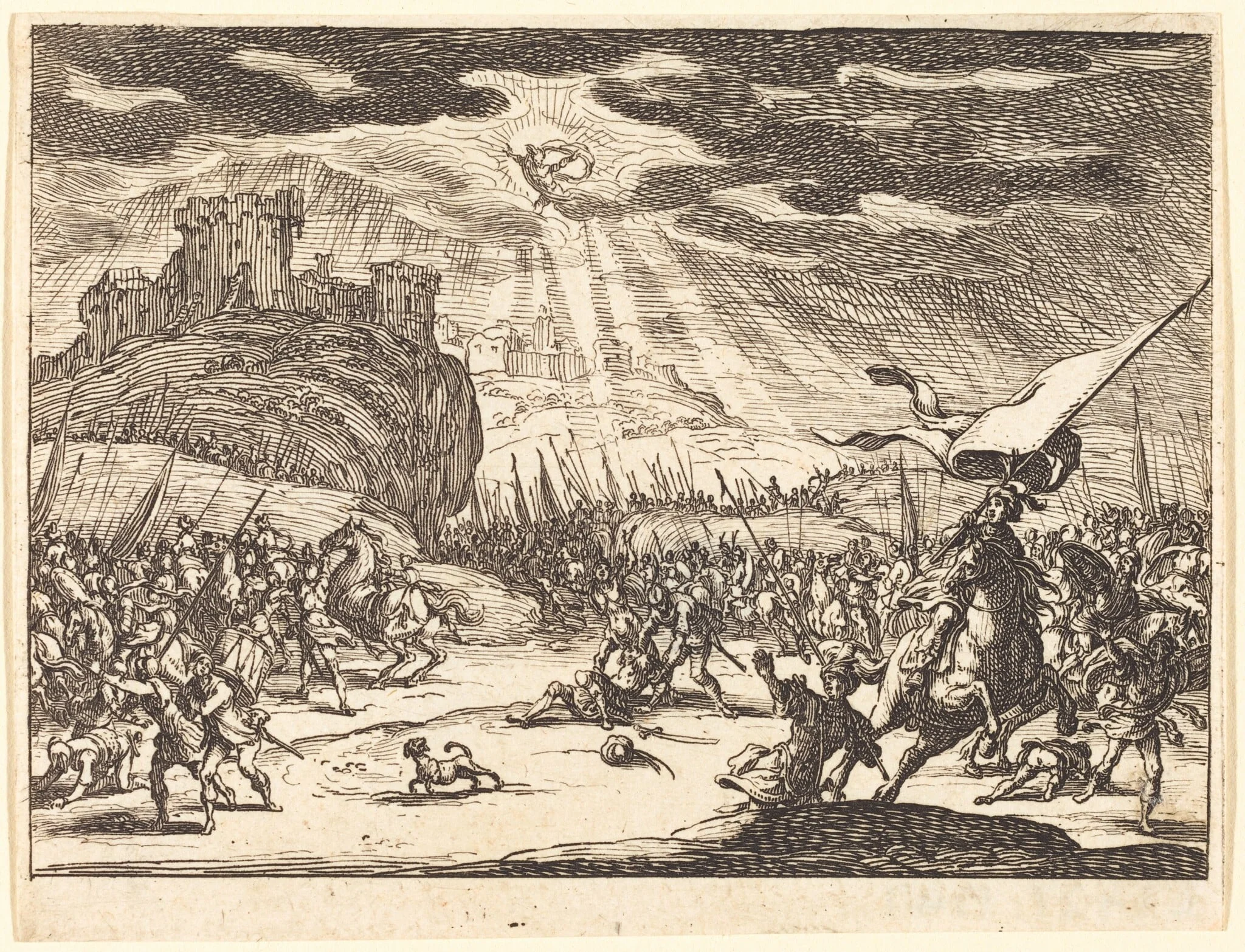 Conversion of Paul, by Jacques Callot, ink, 1635
