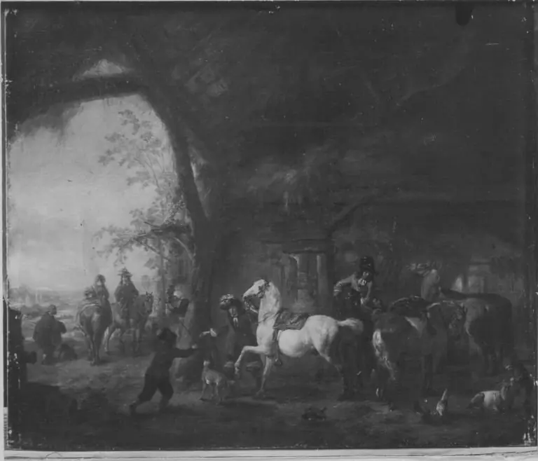 Riders in a stable