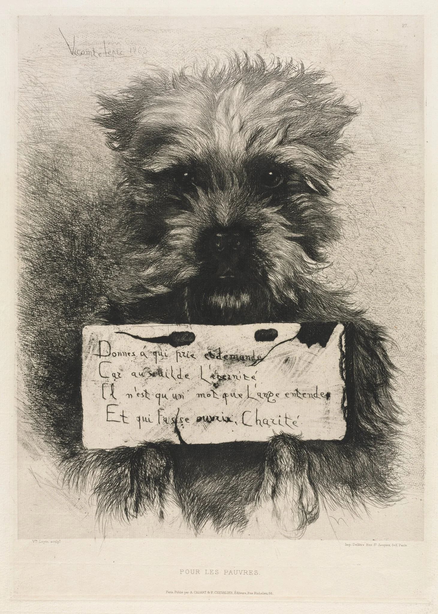 For the Poor, by Vicomte Lepic Ludovic Napoléon, 1863