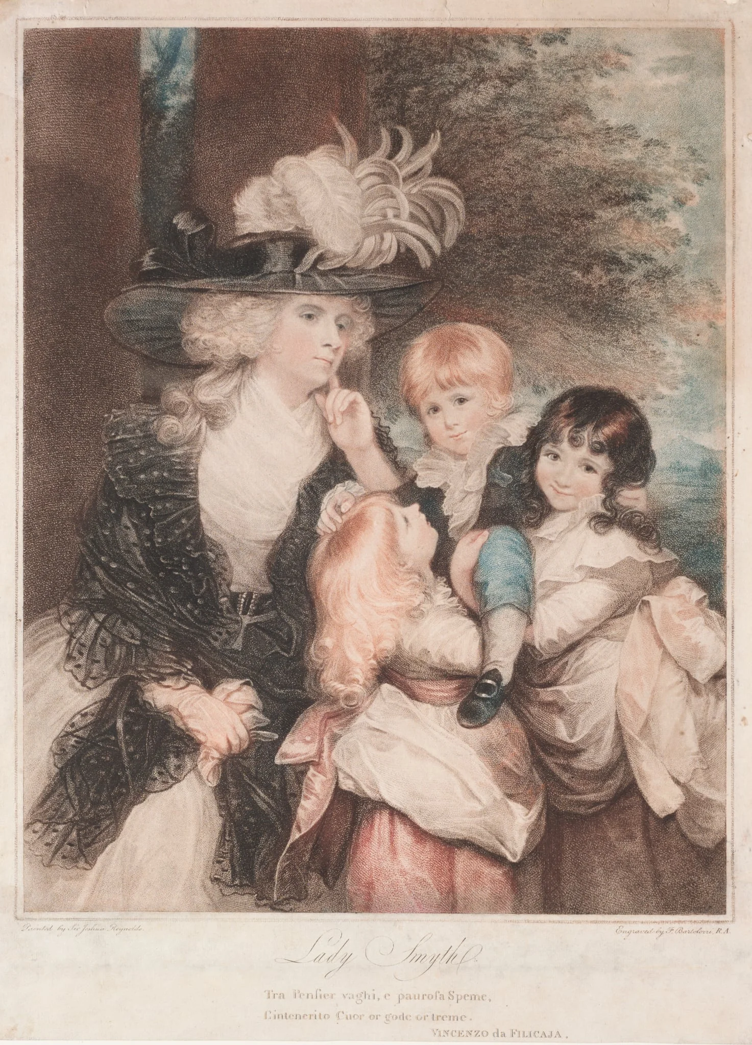 Lady Smith and Her Children, by Francesco Bartolozzi, 1789