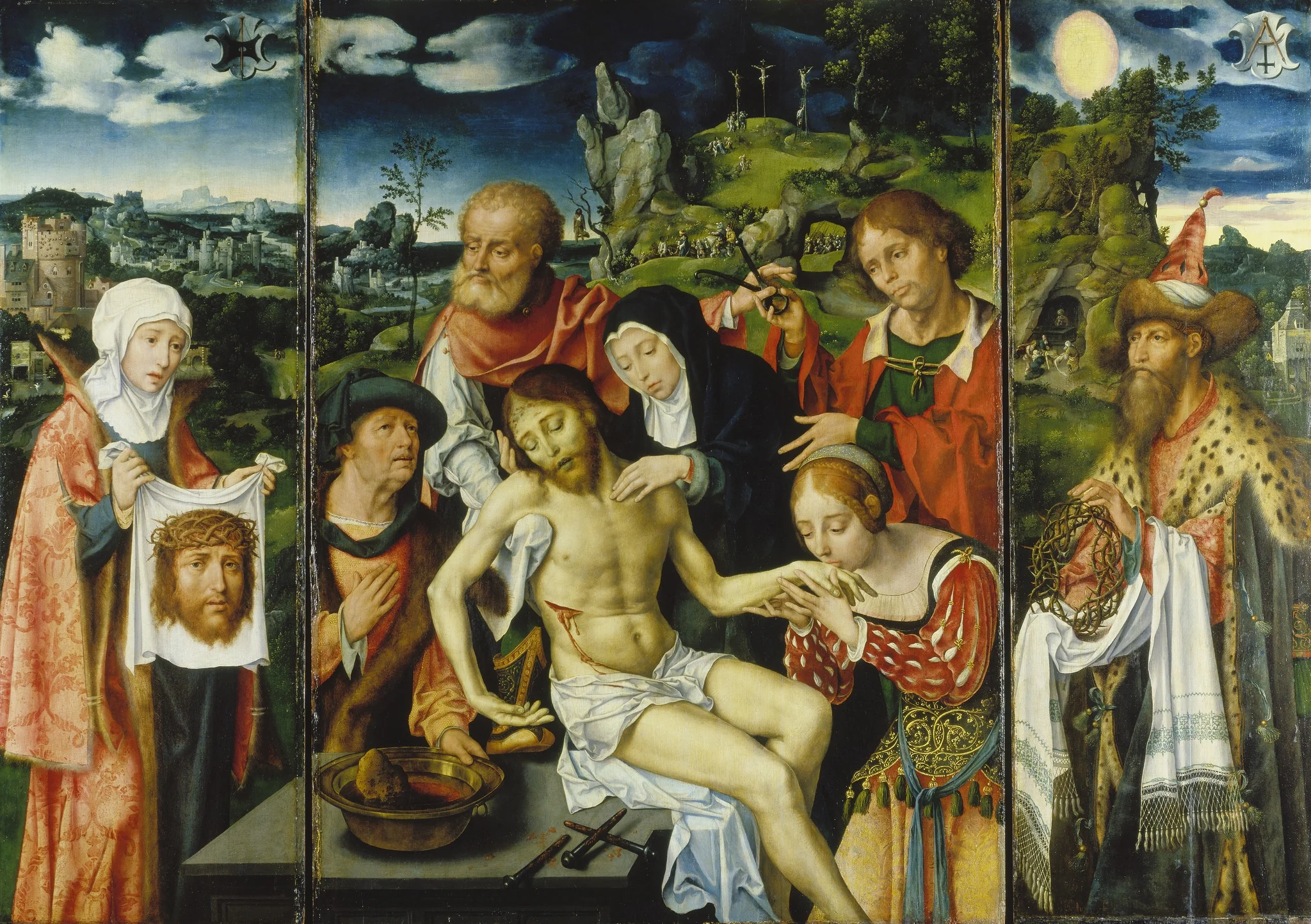 Triptych with the Lamentation of Christ, by Joos van Cleve, unspecified, 1524
