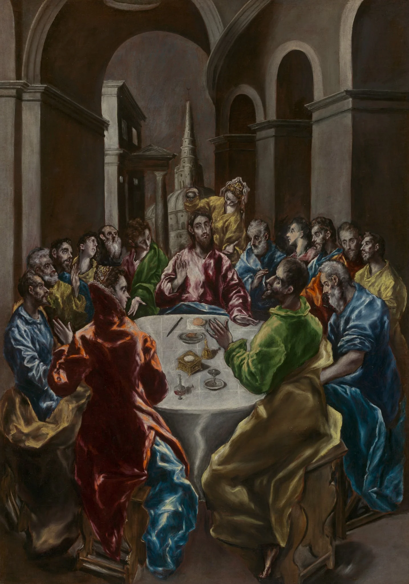 The Feast in the House of Simon, by El Greco (Doménikos Theotokópoulos) and workshop, oil, 1611