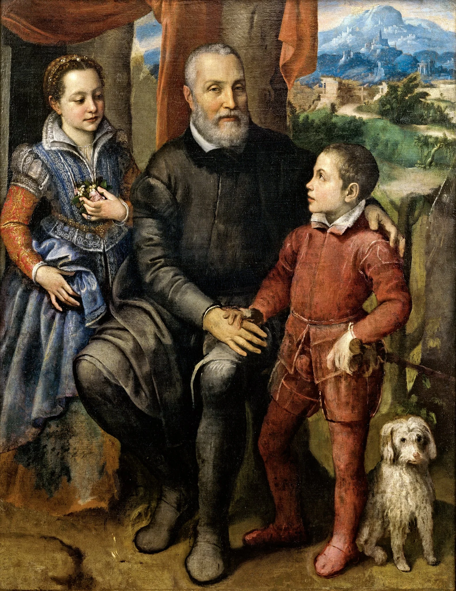 Portrait Group with the Artist’s Father Amilcare Anguissola, Brother Astrubale and Sister Minerva