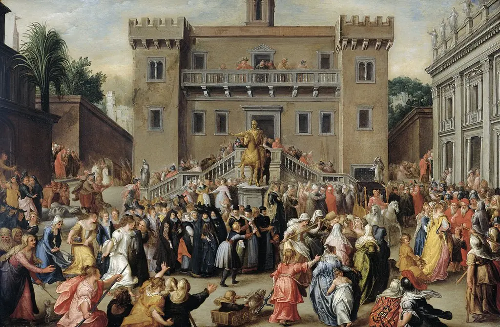 The Women of Rome Gathering at the Capitol