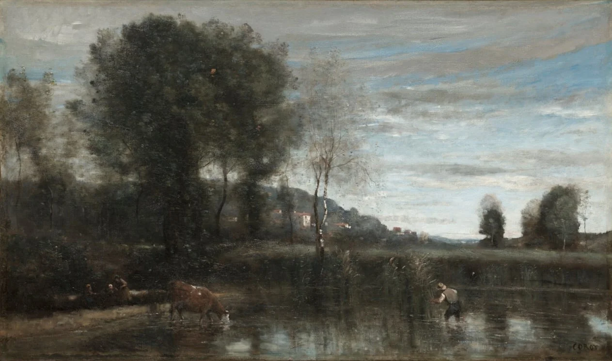 Pond at Ville-d'Avray, by Jean Baptiste Camille Corot, unspecified, 1864