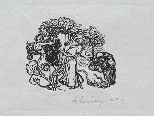 Paris Almanac, 1897:  Tail-piece, Autumn
