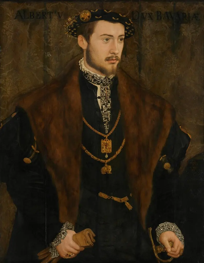 Painting of Albrecht V Bayern by Hans Muelich