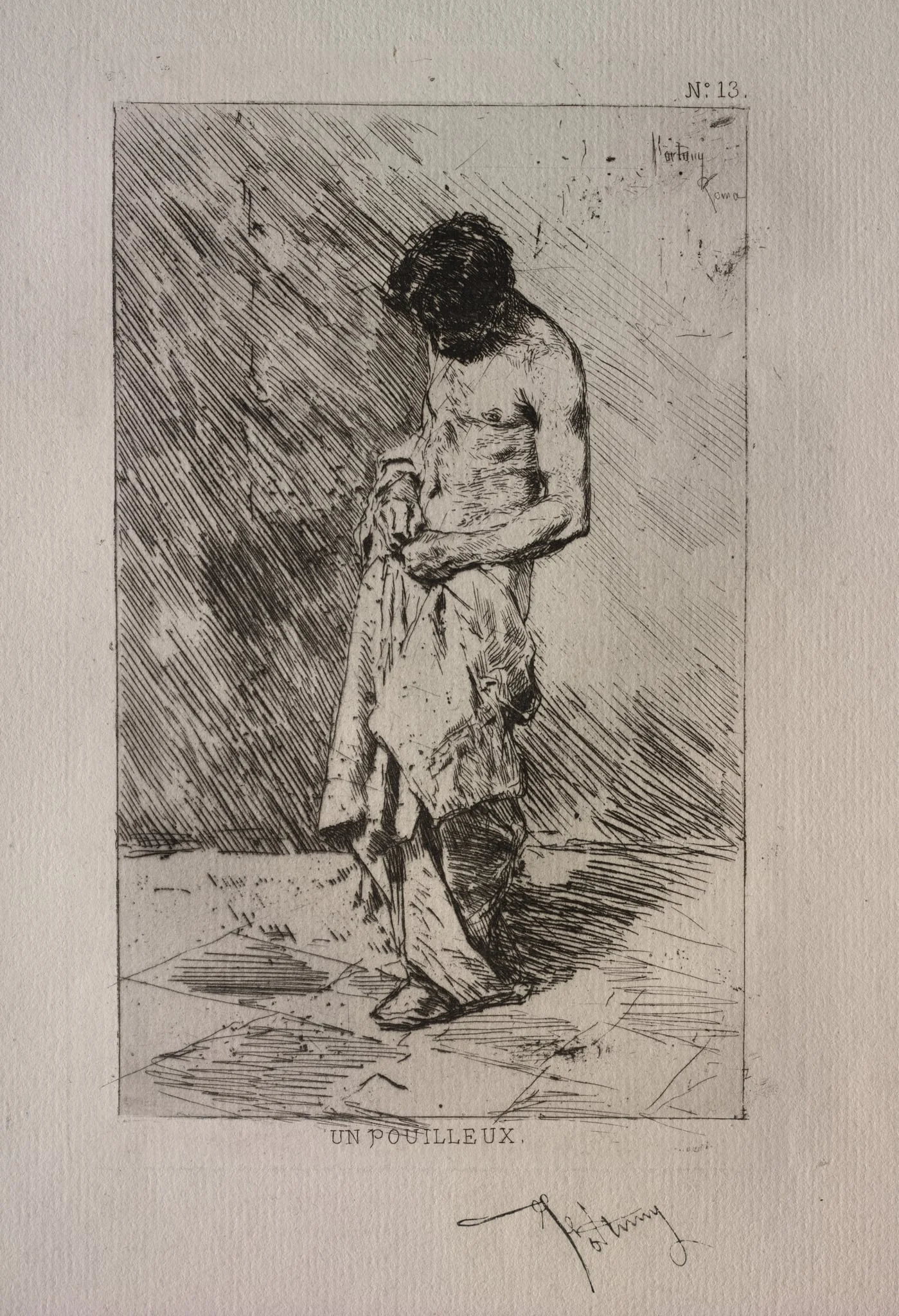Man Searching for Fleas, by Mariano Fortuny Marsal, 1862