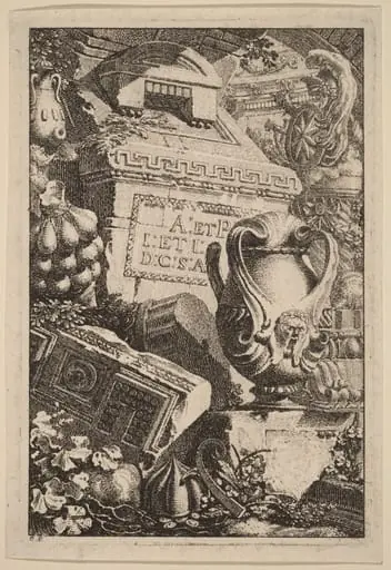 Fantasy of an Antique Tomb with Fragments of Architecture and Sculpture