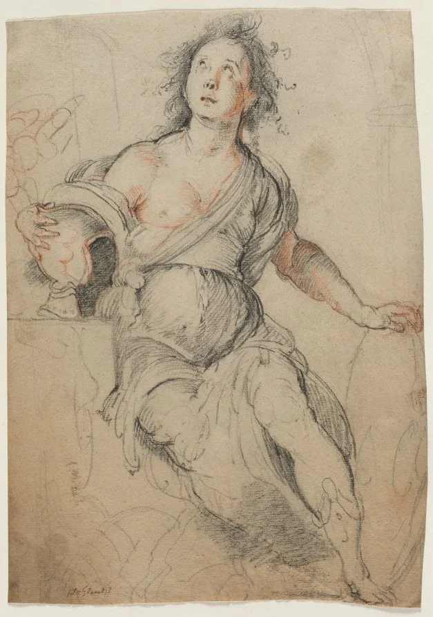 Allegorical Figure, by Bernardo Strozzi, 1635