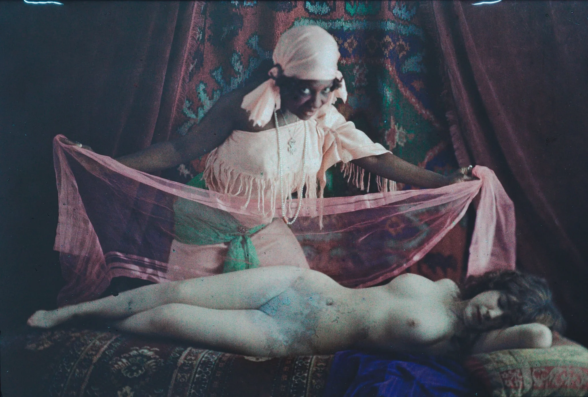 Reclining Nude with Slave, by Marcel Meys, 1908