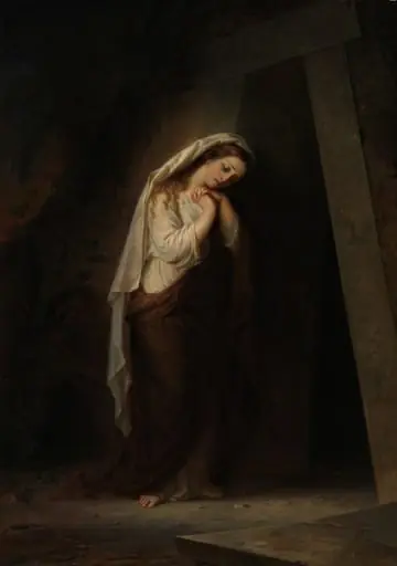 Maria Magdaleena Kristuksen haudalla
