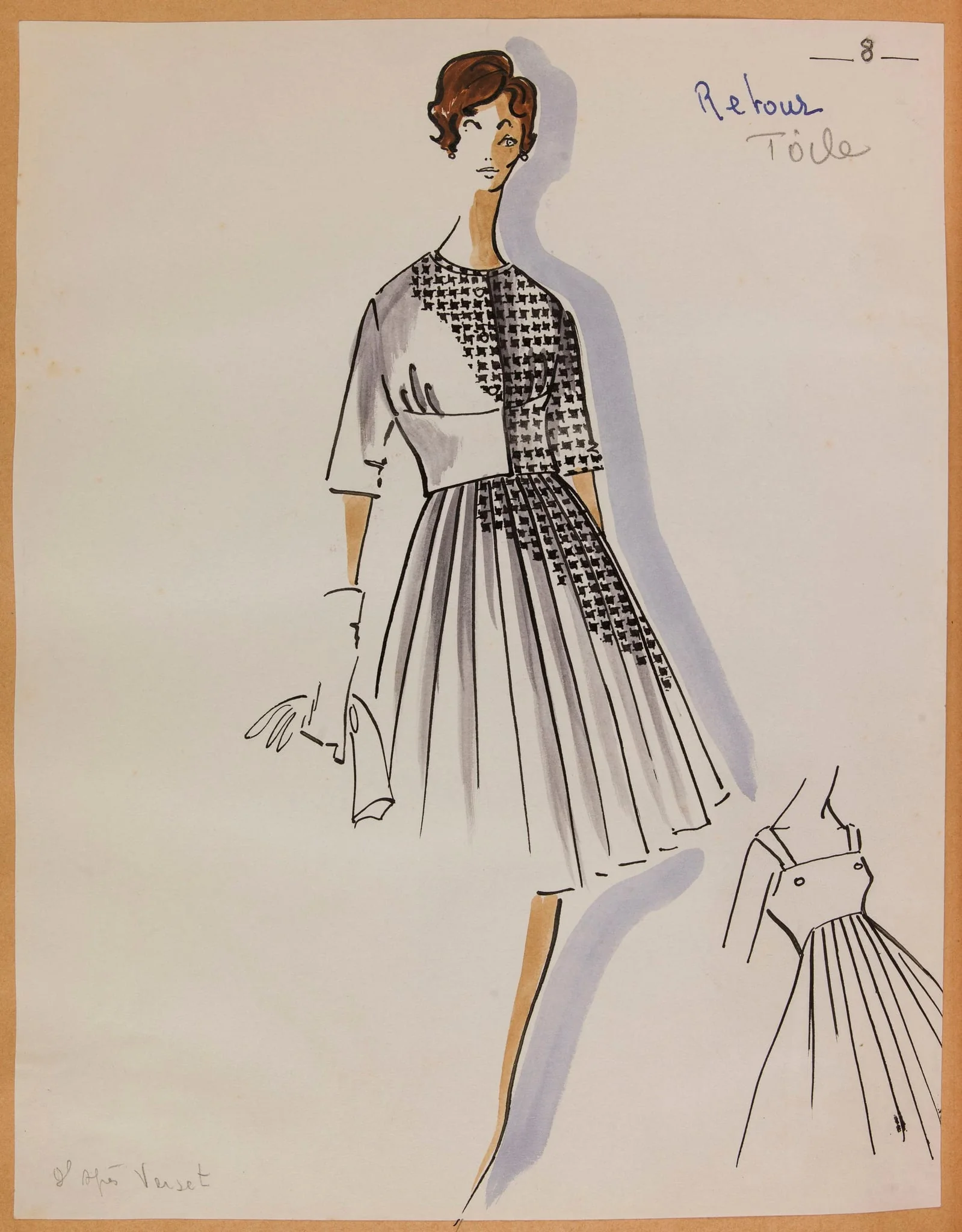Tailleur à motif pied de poule, by Marie-Louise Carven, 1957